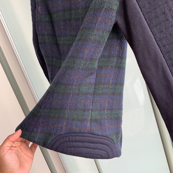 Blue and green tartan structured jacket - Picture 4 of 9